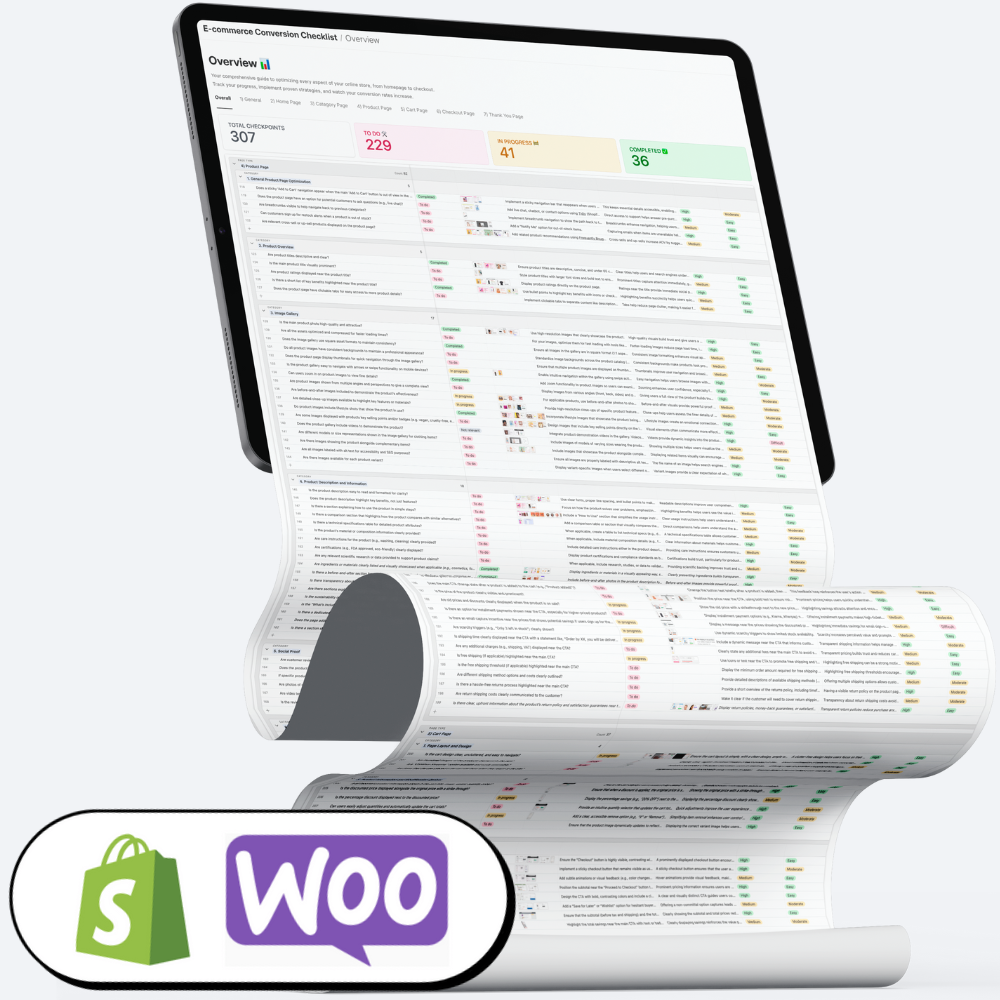 E-commerce Conversion Checklist